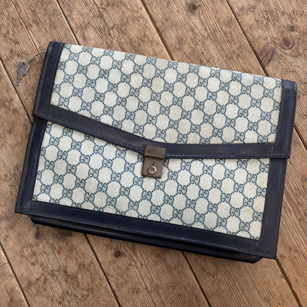 Gucci Monogram Clutch Bag Handbag All over Key GG Shoulder